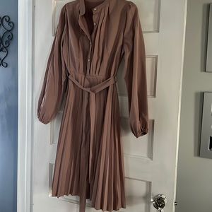 Blush rose pleated dress